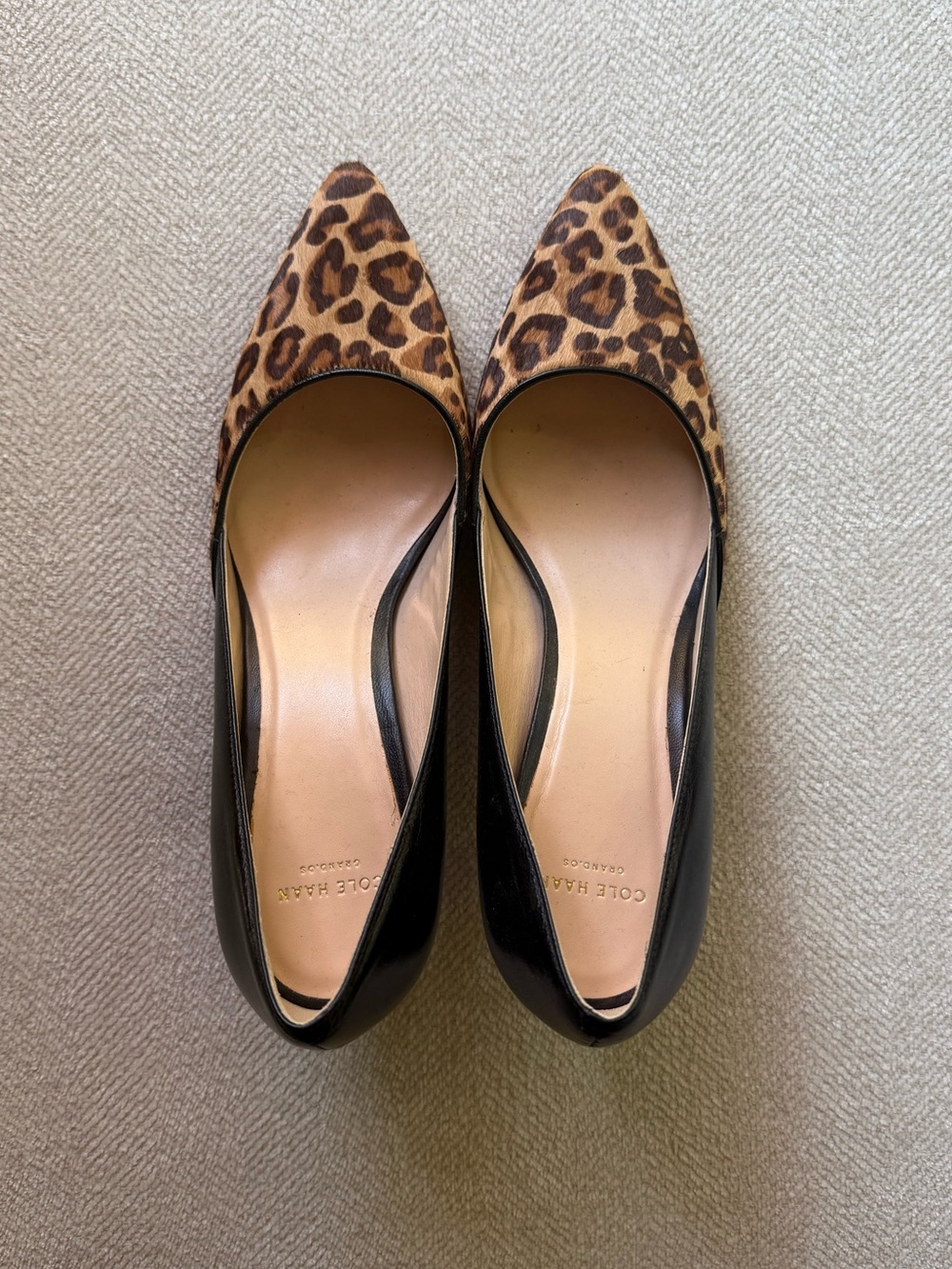 Cole Haan Leopard Print Pointed Toe Heels